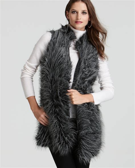 michael kors faux fur vest